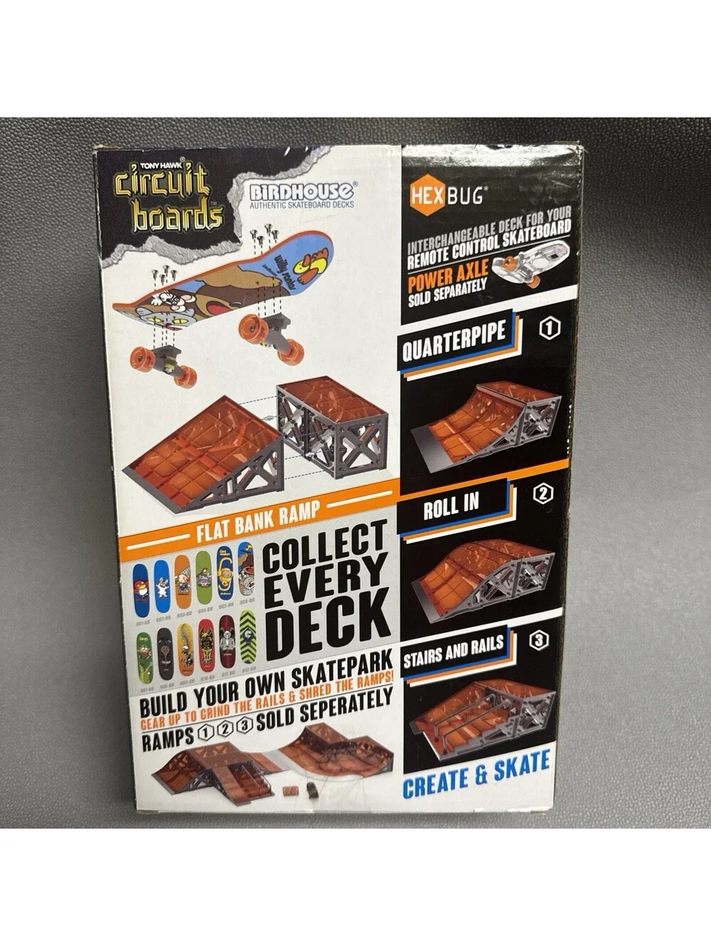 Hexbug Tony Hawk Circuit Boards Flat Bank Ramp Birdhouse Interchangeable Deck